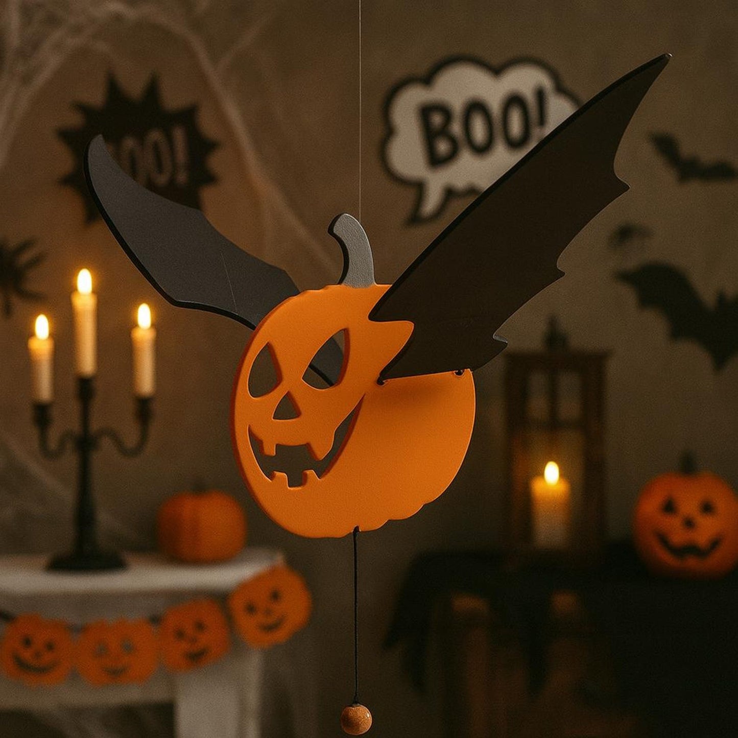 🎃Halloween Wooden Flying Pumpkin with Wings