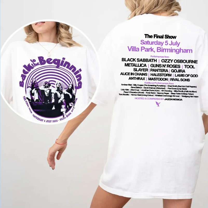 Black Sabbbth Back To The Beginning 2025 Black T- Shirt