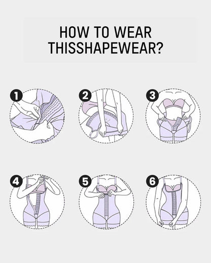 🔥FLASH SALE🔥 Extra Plus Size Shaper Bodysuit Tummy Control Shapewear With Bra