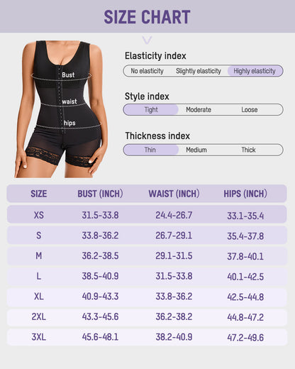 🔥FLASH SALE🔥 Extra Plus Size Shaper Bodysuit Tummy Control Shapewear With Bra